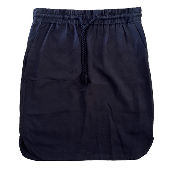 Loft Navy Blue Mini Skirt With Tie Size Medium - Picture 1 of 6